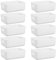 W&H 10 PCS White Plastic Storage Boxes with Handle, Small Plastic Storage Baskets for Shelves, Cupboard Organizer for Bathroom, Drawer, Kitchen - 8.2×5.5×2.7 Inch