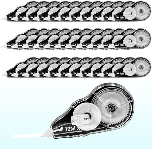 STATIONERY ISLAND 38er Korrekturroller, 12 m x 5 mm Korrekturmaus mini mit Schutzkappe, Korrekturband Roller für Schuler & Büro schreibwaren