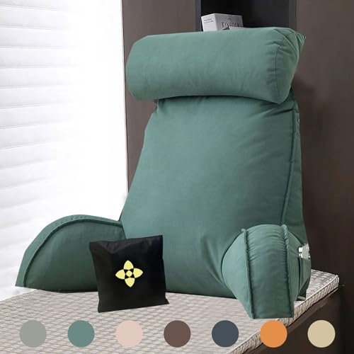 Back Pillows, Bed Chair Pillow With Arms, Lumbar Support Cushions, Reading Pillow for Sitting in Bed, Cuddle Cushion, Backrest Pillow Reading, Gaming and Watching TV 75cm×40cm×50cm