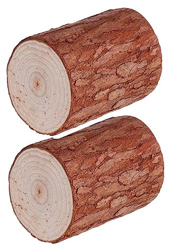 STOBOK 2pcs Wooden Model Stump Decor for Indoor Garden Landscape Fir Wood Log Adornments Mini DIY Decorative Props