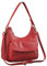 Benthill Handtasche Damen Echt Leder | Schultertasche aus echtem Rindsleder | Umhängetasche mit Reißverschluss | Ledertasche mit Henkel & Umhängegurt, Farbe:Rot
