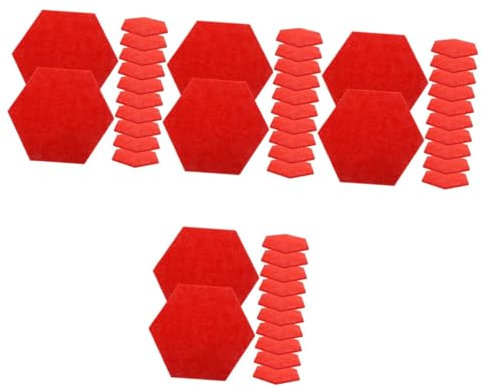 NUOBESTY 48stücke Selbstklebende Filz Pinnwände Sechseck-design Bunte Akustik-matte Für Wanddekoration Memo-board Für Kindergarten Büro Und Wohnräume Kantenlänge