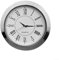 HEIBTENY Mini Uhreneinsatz Quarzwerk Rund 55 Mm Runder Quarzuhr Einsatz Römische Arabic Ziffer Uhr Einfügen DIY Handwerk Für Zuhause(Silver Roman)