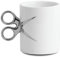 Kaffeebecher Porzellan,Tasse in Form Einer Scherenhand, Kaffeebecher 350 ml,Lustige Geschenke für Männer Frauen Firemen Liebhaber Freunde Kollegen Kinder Geburtstage