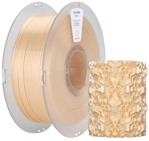kexcelled PLA Silk Seide Filament 1,75 mm, Shiny Gloss 3D Drucker Filament, Maßgenauigkeit +/- 0,03 mm, 1 kg Spule (2,2 lbs), Seidige Oberfläche, Ordentliche Wicklung, Hautfarbe