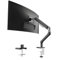 ETHU Single Monitor Arm Gas Spring Stand, Monitor Arm Desk Mount for 17-45 Monitors up to 13 kg, Tool Free Height Adjustable Screen Arm with Tilt Swivel Rotation, VESA 75/100 mm, C-clamp (Black)