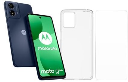 Motorola G04s smartphone 4 Go/64 Go + verre trempé, Coque de protection, Chargeur 10W INCLUS, Ecran 6,6, caméra 50 MP, Batterie longue durée 5000 mAh, Noir obscur [version française]