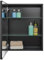 Fundin Spiegelschrank 50.8 x 66 cm Spiegelgröße, Einbau- oder Aufputzmontage, schwarzer Aluminium-Badezimmer-Wandschrank mit Spiegel und verstellbaren Ablagen.