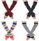 Armstulpen, 4 Paar Mehrfarbige Lange Finger Lose Warme Handschuhe Dehnbare Ellenbogen Lange Arm Warmers Y2k Gestreifte Strick Arm Wärmer Mit Daumen Loch Für Frauen Mädchen Punk Gothic Party Zubehör