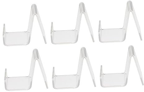 HAWILLOSCH 6pcs Acrylic Mobile Phone Display Stand Headset Desk Bracket Holder for Earphone Phone Wallet