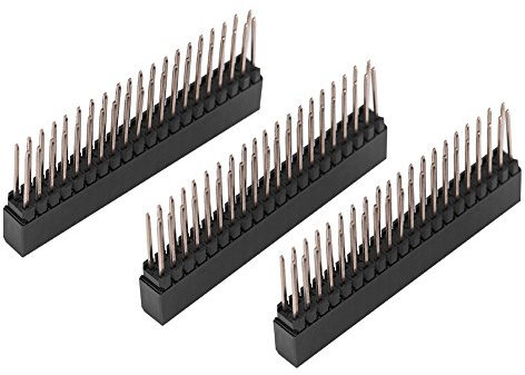 3 Stück 2 X 20 Pins 2,54 Mm Rastermaß Weibliche Zweireihige Kurze Stiftleisten, Geeigneter Anschluss für Leiterplatte und Integrierte Schaltung