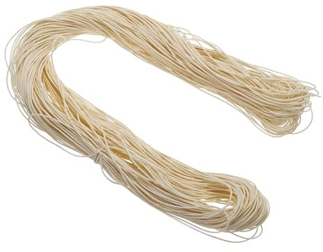 sourcing map 1mm Waxed Cord 109 Yard Waxed Polyester Cord Camel Wax String for Bracelet Making Necklaces Beading Jewelry Making and DIY Crafts