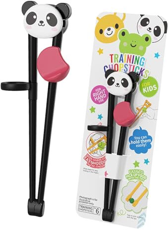 Baguettes pour enfants - Apprentissage des baguettes - Baguettes pour enfants avec motif animal de dessin animé - Pratique d'entraînement pour les baguettes chinoises pour enfants, enfants, adultes,