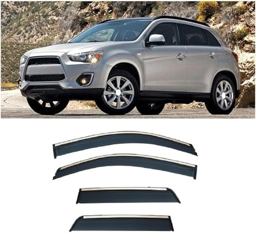 ANYANH 4 Stück Windabweiser Für Mitsubishi ASX 2010-2020, Car Comfort Windabweiser Windabweiser Regenabweiser Rauchabweiser Regen Ventvisor Auto Seitenfenster Visier Abweiser