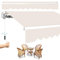Jopassy Marcatura snodata, 350 x 300 cm, tenda da sole retrattile con manovella, anti UV e impermeabile, angolo regolabile a 30 gradi, richiede montaggio a parete, beige