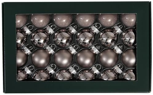 Kleine Baumkugeln aus Glas Ø 2 cm/2,5 cm/3 cm - Christbaumkugeln Baumschmuck Christbaumschmuck Weihnachtsbaumschmuck Weihnachtsbaumkugeln (24 Stück-Tuffstein, 2,5 cm)