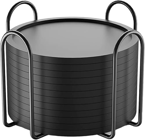 Silicone Coaster Set of 12 Pieces with Iron Frame Cup Holder,Drinking Coasters, Cup Mat for Drinks,Live for Hot or Cold Drink Thickened, Non-Slip, Non-Stick