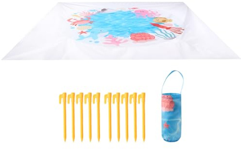 Krmoau Puddle Pool, Foldable Mat with Storage Bag, 2-in-1 Cartoon Water Toy with Ground Spikes, Portable Mat for Garden, Family, Camping, Lake, Picnic, Park