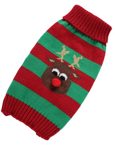 Weihnachten Hundepullover Niedlicher Schneeman Elch Muster Weihnachtspullover Für Kleine Hunde Mit Rollkragen, Winter Warm Haustierkleidung Für Hunde Und Katzen
