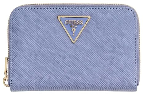 GUESS Geldbörse Laurel II SLG Medium Zip Around Wallet Grey Blue blaugrau
