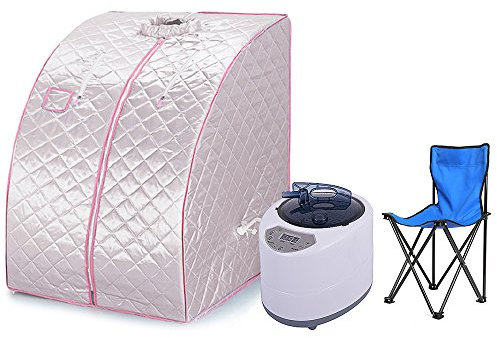 Sauna/bain de vapeur personnel portable et mobile, spa pour le corps, réchauffe, détoxifie, fait perdre du poids, idéal dans votre maison, 98 x 70 x 80 cm 1,8 l, 3 couleurs, argent