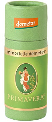 PRIMAVERA Ätherisches Öl Immortelle demeter 1 ml - Aromaöl, Duftöl, Aromatherapie - regenerierend, aufbauend, stärkend - vegan