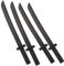 Katara 1771-15 1771 Ninja Schwert 4er Set, Jungen, Schwarz, 55cm