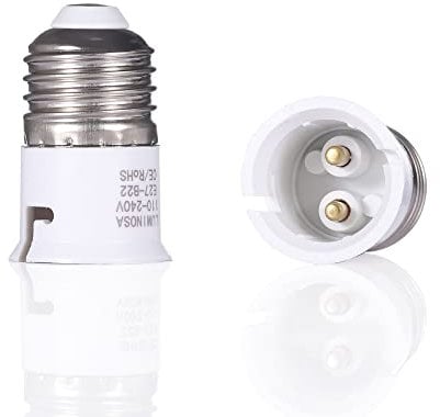 Luminosa E27 to B22 Lamp Socket Adapter Socket Converter (Pack of 2) / Screw to Bayonet Bulb Socket Adaptor Convertor/CE Certified / 1 Year Warranty