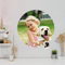 banjado® Magnettafel Ø 47cm Weiß/Magnetwand aus Metall/Magnetpinnwand als Memoboard Pinnwand Magnettafel Küche, Büro, Kinderzimmer inkl. 4 Magnete & Montageset - Motiv Wunschmotiv