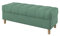 Furninero - Raffinierte gepolsterter Sitzbank Sitzhocker Sitzruhe Betthocker Ottomane, mit Stauraum, Gerundete Beine, 120 cm breit, Majestic Velvet Mint Stoff (Licht zu reinigende), Grün