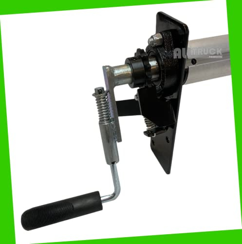 Premium EZ-Mount Manual Hand Crank Cab Level Truck & Trailer Tarp Roller with Lock Lever (No Tarp)