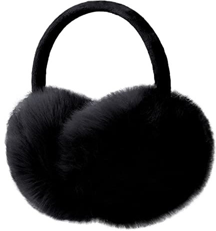 Justay Comf Ohrenschützer Damen Ohrenwärmer Verstellbarer Winter kuscheliger Earmuffs Warme Toll Geschenk für Frauen MHERWEG(Einheitsgröße/A-Schwarz)