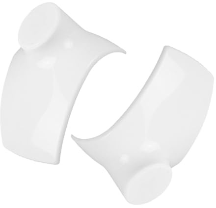 EXCEART Porta Collane per Esposizione in Casa o Vetrina Struttura Rigida Bianco 2 Pezzi in Pp, Organizer per Gioielli Supporto per Ciondoli e Collane