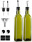 PANENDIANO Olivenöl Spender Flasche Grün 2PCS 500ML mit Ausgieße Speiseöl Essig Messspender Set mit Trichter für Küche Grill Pasta Salate und Backen