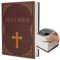 Boîte de rangement sûre de livre de détournement de papier réel, coffre-fort secret de dictionnaire avec serrure de code/clé, coffre-fort caché de livre de flip (Code Bible)