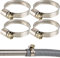 Schlauchschellen mit Schneckenantrieb, 4 Stück, Spannbereich Ø 25-40 mm, für 1 1/4 Schläuche, W2 Edelstahl, Kreuzschlitz SW7, 9 mm Bandbreite, Fixierung von Waschmaschine, Spülmaschine Anschluss