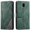 SONWO Hülle für Samsung Galaxy J7 2017, Premium Leder PU Handyhülle Flip Case Wallet Silikon Bumper Schutzhülle Klapphülle für Galaxy J7 2017, Grün