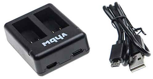 vhbw Dual USB Ladegerät kompatibel mit GoPro Hero 9, 9 AHDBT-901, 10 Kamera/Akku - Ladeschale