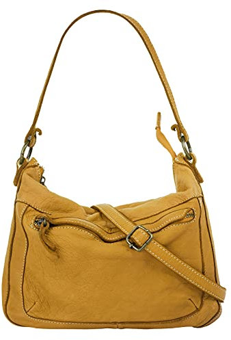 Cluty Shopper Echt Leder Damen | Made in Italy | 2in1 Umhängetasche | elegante Tragetasche mit Smartphonefach | 021137