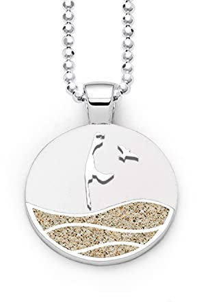DUR Schmuck Anhänger Strandwellen SYLT Strandsand Silber 925/- rhodiniert (P3923)