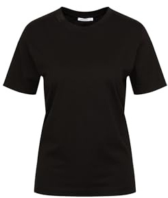 Seidensticker Damen T-Shirt - Fashion - Regular Fit - tailliert - Rundhalsausschnitt - Bügelleicht - Kurzarm,Schwarz,XS