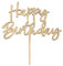 Oblique Unique® Torten Kuchen Topper Aufsatz Happy Birthday aus Holz für Geburtstag Jubiläum Deko Geburtstagsdeko - Muffin Cupcake Dekoration