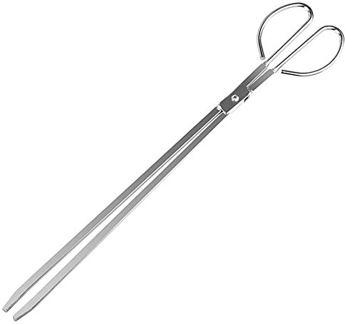 UPTALY Pinze a forbice extra lunghe 60 cm, in acciaio inox con manico lungo, raccoglitrice per rifiuti di grandi dimensioni, pinza per legna da ardere, strumenti per raccogliere carbone esteso