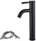 NewEast Black Tall Basin Tap, Single Lever Countertop Bathroom Sink Mixer Tap, High Rise Tap Faucet for Washroom