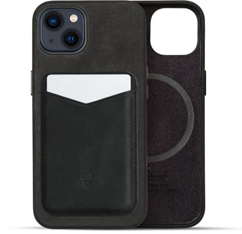 DONBOLSO iPhone 14 Pro Ledertasche - Echtes Leder für bequemen Griff - Vollständiger Schutz mit klassischem, elegantem Design - Einfacher Zugang zu Allen Anschlüssen und Kamera - Vintage Schwarz
