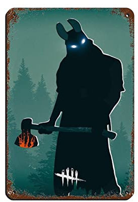 Dead by Daylight Game 6 Retro-Poster Metall Blechschild Chic Art Retro Eisen Malerei Bar Menschen Höhle Cafe Familie Garage Poster Wanddekoration 20 x 30 cm