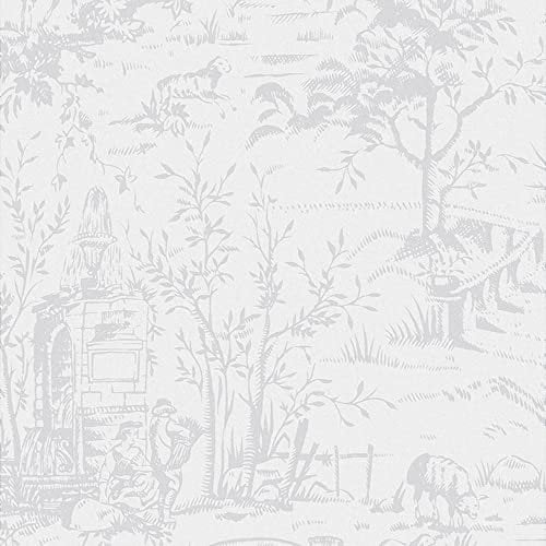 Laura Ashley Toile de Jouy Papier peint Sucre Gris