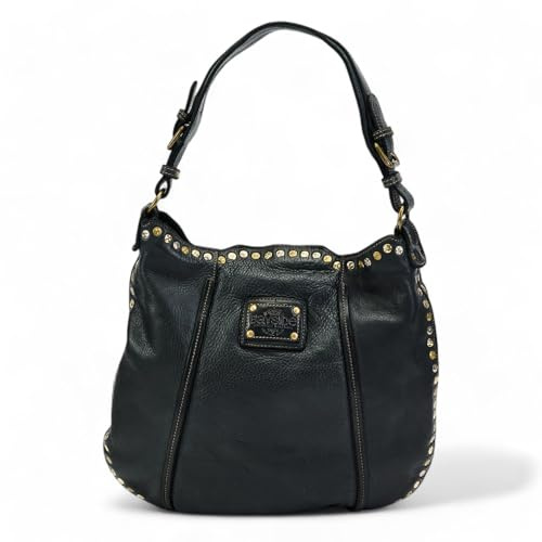 Bayside BS325 Damen-Tasche Schulter & Umhängetasche Seitennieten Kalbsleder Vintage