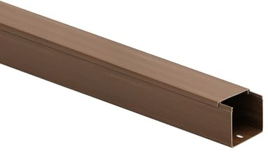 10m KOMIB Kabelkanal/Kabelkanäle/Kabelführung - Verschiedene Größen und Farben - Schraubbar - 5 x 2m Stangen - (Braun - Holz Design, 20 x 20 mm)