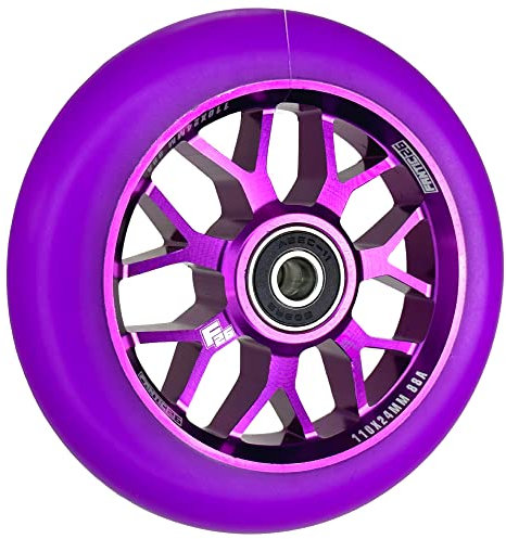 Fantic26 Spy7 Stunt Scooter Rolle I Trick I Tret I Kinder I Roller I Wheel I 110mm I ABEC 11 I Schnell I Leise I Freestyle (Lila/Pu Lila)